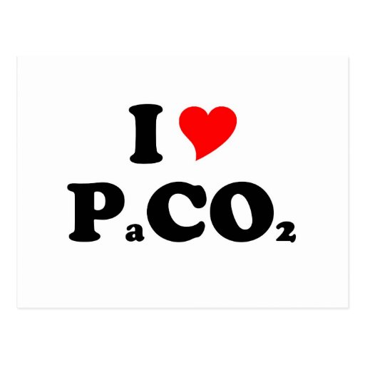 I Love PaCO2 Post Card