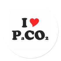 I Love PaCO2 Stickers