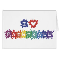I Love Paintball cards