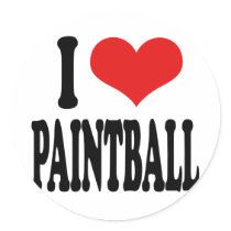 I Love Paintball stickers