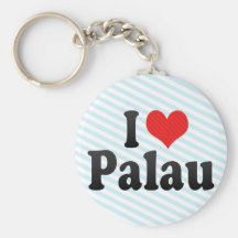 I Love Palau Keychains