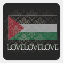 I love Palestine Cool Square Sticker