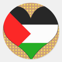 I Love Palestine Round Stickers