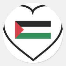 I Love Palestine Round Stickers