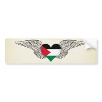 I Love Palestine -wings Bumper Stickers