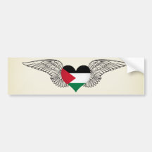 I Love Palestine -wings Bumper Stickers