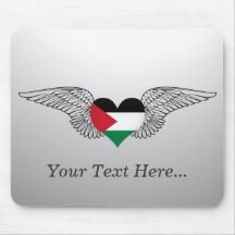 I Love Palestine -wings Mousepads