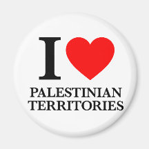 I Love Palestinian Territories Refrigerator Magnet