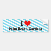 I Love Palm Beach Gardens, United States Bumper Sticker