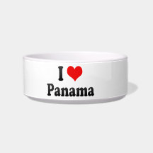 I Love Panama, Panama Cat Water Bowls