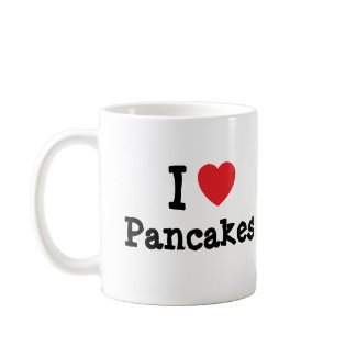 I love Pancakes heart T-Shirt by funnycustomtshirts