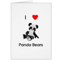 I Love Panda Bears cards