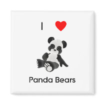 I Love Panda Bears magnets by towalj I Love Panda Bears magnets