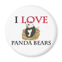 I Love Panda Bears magnets by tshirtshirts I Love Panda Bears magnets