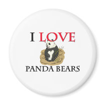 I Love Panda Bears magnets by tshirtshirts I Love Panda Bears magnets