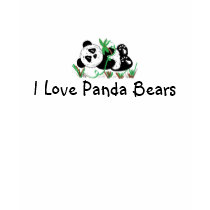 I Love Panda Bears t-shirts