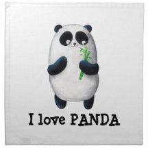 I love Panda Printed Napkins