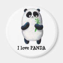 I love Panda Refrigerator Magnets