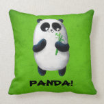 I love Panda Throw Pillow