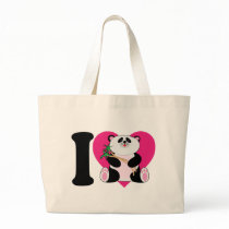 I Love Pandas Canvas Bags