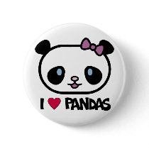 I Love Pandas buttons by animalworld I Love Pandas buttons