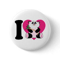 I Love Pandas Buttons