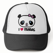I Love Pandas Hats