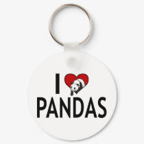 I Love Pandas keychains