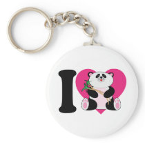 I Love Pandas Key Chains