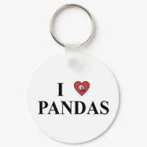 I Love Pandas keychains