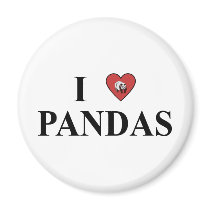 I Love Pandas magnets by animalworld I Love Pandas magnets