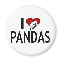 I Love Pandas magnets by animalworld I Love Pandas magnets