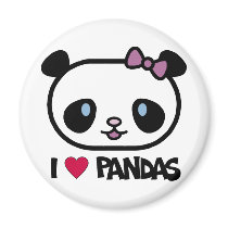 I Love Pandas magnets by animalworld I Love Pandas magnets