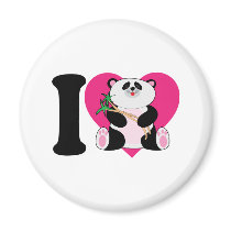 I Love Pandas Magnet