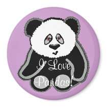 I Love Pandas! magnets by Perlyyyy I Love Pandas! magnets