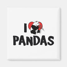 I Love Pandas Magnet