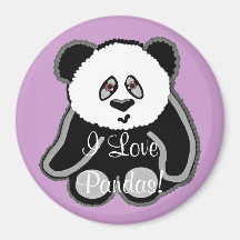 I Love Pandas! Magnets