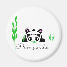I love pandas magnets