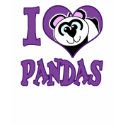 I Love pandas t-shirts