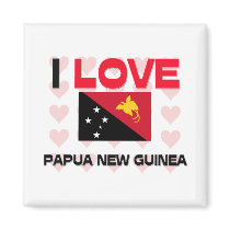 I Love Papua New Guinea magnets by tshirtshirts I Love Papua New Guinea magnets