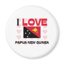 I Love Papua New Guinea magnets by tshirtshirts I Love Papua New Guinea magnets