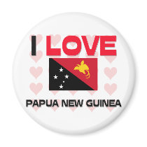 I Love Papua New Guinea magnets by tshirtshirts I Love Papua New Guinea magnets