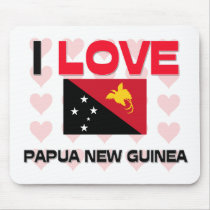 I Love Papua New Guinea mousepads