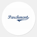 I Love Parchment Michigan Round Stickers