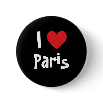 I Love Paris buttons