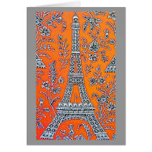 I LOVE PARIS Grey  Card