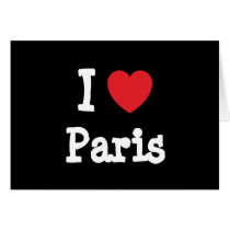 I love Paris heart custom personalized Greeting Card