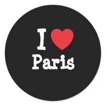 I love Paris heart custom personalized stickers