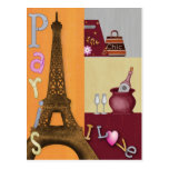 I love Paris Postcards