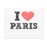 I Love Paris Sketch Postcards